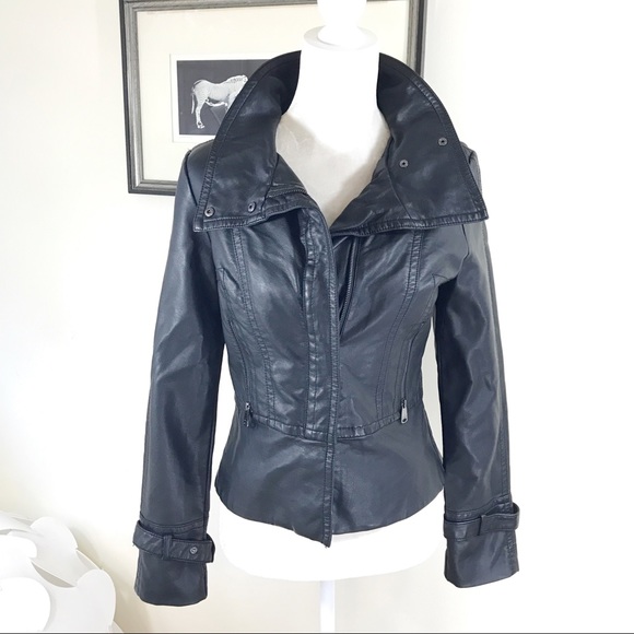 Via Spiga Jackets & Blazers - Via Spiga Vegan Leather Moto Jacket lk New